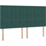  Krevet S LED lampica s pohranom Tamnozelena 180 x 200 cm Baršun | shoptok.hr