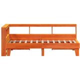  Krevet s regalom za knjige bez madraca 75 x 190 cm od borovine | shoptok.hr