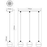 Osram Luster na sajli SPOT SPHERAL 3xGU10/6W/230V crna | Eponuda.com
