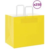  Papirnate vrećice 250 kom s ručkama žute 32x22x28 cm | shoptok.hr