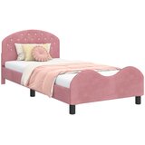  za djecu s uzglavljem Ružičasta 90 x 200 cm Baršun | shoptok.hr