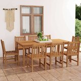  9-dijelni vrtni blagovaonski set od masivne tikovine | shoptok.hr