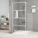 vidaXL Pregrada za tuš bijela 90 x 195 cm s prozirnim staklom ESG Cijene