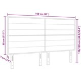  LED uzglavlje linije dizajn crno 80 cm tkanina | shoptok.hr