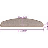  Prostirke za stepenice 30 kom 65x24x4 cm svijetlosmeđe poluokrugle velike | shoptok.hr