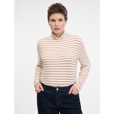 Orsay Beige Women's Striped Long Sleeve T-Shirt - Women's | Shoptok.si