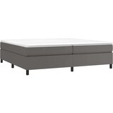  Okvir za krevet s oprugama sivi 200x200 cm od umjetne kože | shoptok.hr