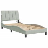  Okvir kreveta s LED-om bez madraca Hanko svjetlosivi 90x200 cm baršunasti | shoptok.hr