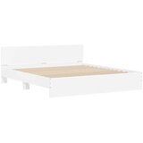 vidaXL Posteljni okvir z vzglavjem in LED bel 180x200 cm | Shoptok.si