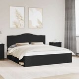  Okvir za krevet Crna 200 x 200 cm Čvrsto borovo drvo | shoptok.hr