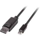 Lindy Mini-DisplayPort / DisplayPort adapterski kabel Mini DisplayPort utikač, DisplayPort utikač 2.00 m crna 41646 DisplayPort kabel Cijene