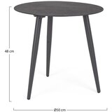 BIZZOTTO Okrugao vrtni stolić aluminijski ø 50 cm Ridley – | shoptok.hr