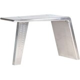 vidaXL Letalska pisalna miza srebrna 112x50x76 cm kovina | Shoptok.si