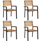  Vrtna garnitura - 5-dijelni vrtni blagovaonski set od bagremovog drva i metala - Crna Dužina stola 160 cm 4 Dužina stola 160 cm | shoptok.hr