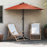  Vrtni suncobran Terakota 294 x 150 x 223 cm Poliester i čelik | shoptok.hr