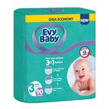 Olimp Sport Pelene za bebe Evy baby Giant 3 Maxi 5 - 9kg, 90kom, 3u1 | ePonuda.com