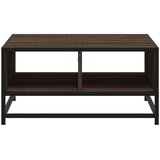 vidaXL Stolić za kavu smeđa boja hrasta 60,5x60,5x30 cm drvo i metal | shoptok.hr
