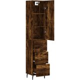  Visoka komoda dimljeni hrast 34,5x34x180cm konstruiranog drva | shoptok.hr