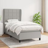 vidaXL Box spring krevet s madracem svjetlosivi 90x190 cm od tkanine Cijene