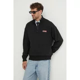 Hugo Bombažen pulover moški, črna barva, 50517848