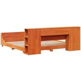  Posteljni okvir brez vzmetnice vošč. rjav 200x200 cm borovina, (21607719) | Shoptok.si