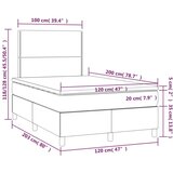  Krevet s oprugama i madracem plavi 120 x 200 cm od tkanine | shoptok.hr