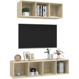 vidaXL Komplet TV omaric 2-delni sonoma hrast iverna plošča, (20732522) | Shoptok.si