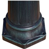  Vrtna stupna svjetiljka 215 cm tamnozelena/crna aluminijska | Eponuda.com