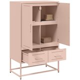  Visoka komoda ružičasta 100,5x39x107 cm od čelika | shoptok.hr