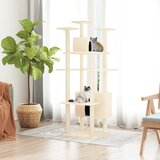 vidaXL Penjalica za mačke sa stupovima za grebanje krem 162 cm Cijene