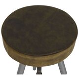  Tabure Home ESPRIT Smeđa Srebrna Koža Metal 39 x 39 x 57 cm | shoptok.hr