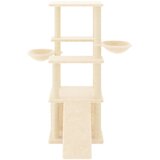  Penjalica za mačke sa stupovima za grebanje krem 133 cm | shoptok.hr