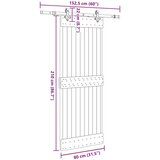  Klizna vrata NARVIK Prirodna i crna 80 x 210 cm (152 5 cm) | shoptok.hr