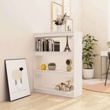 vidaXL knjižna omara za razdelitev prostora bela 100x30x103 cm | Shoptok.si