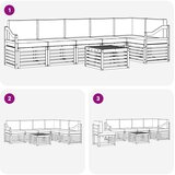  Set vanjskih sofa 7 kom. Prirodna i krem Poliester | shoptok.hr