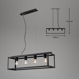 BRILONER Luster na sajli BLACK STEEL 4xE27/40W/230V | Eponuda.com