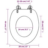  Deska za WC školjko s pokrovom 2 kosa MDF morska zvezda, (20764665) | Shoptok.si