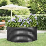 vidaXL Vrtna sadilica antracit 140x140x68cm od čelika obloženog prahom | shoptok.hr