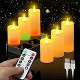 DAPHOMEU komplet 6-ih polnilnih LED sveč s polnilno postajo | Shoptok.si