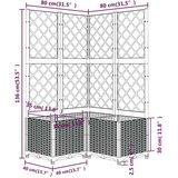  Vrtna sadilica s rešetkom plava siva 80 x 80 x 136 cm PP | shoptok.hr