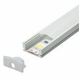 Mitea Lighting aluminijumski profil za led trake beli nadgradni 7x17.4x2000mm set sa difuzorom M509-B | Eponuda.com