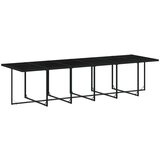 vidaXL 17-dijelni vrtni blagovaonski set s jastucima poliratan crni | shoptok.hr