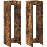  Stalak za biljke 2 pcs Dimljeni Hrast 30 x 30 x 100 cm | shoptok.hr