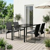 Vrtni set za objed 5 pcs Crna i antracit 140 x 70 x 73 cm | shoptok.hr