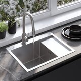 Rea jekleno pomivalno korito fin brush nickel | Shoptok.si