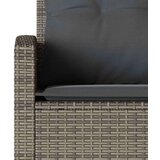 vidaXL Kavč kavč v obliki črke L z blazinami Grey Poly Rattan | Shoptok.si