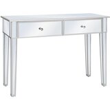 The Living Store zrcalna konzolna mizica mdf in steklo 106,5x38x76,5 cm - konzolna mizica, (21836702) Cene