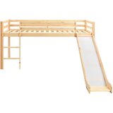 The Living Store Otroški pograd s toboganom in lestvijo borovina 97x208 cm - Otroški Pograd, (21419864) | Shoptok.si