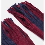 Gemre Navy Red Fringed Scarf Lana | shoptok.hr