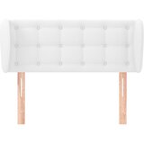  Uzglavlje s ušima bijelo 83x23x78/88 cm od umjetne kože | Eponuda.com